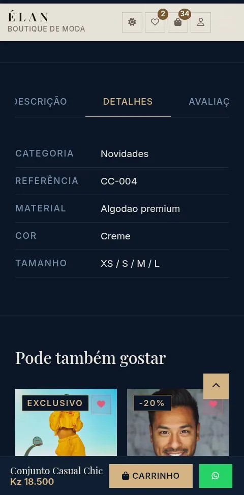 Loja ÉLAN detalhe